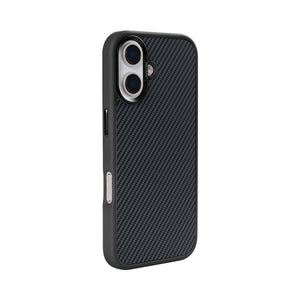 Rixus Mag Carbon With MagSafe Compatible For Apple iPhone 16 Titanium Black