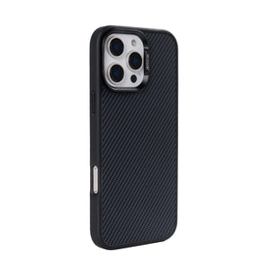 Rixus Mag Carbon With MagSafe Compatible For Apple iPhone 16 Pro Max Titanium Black