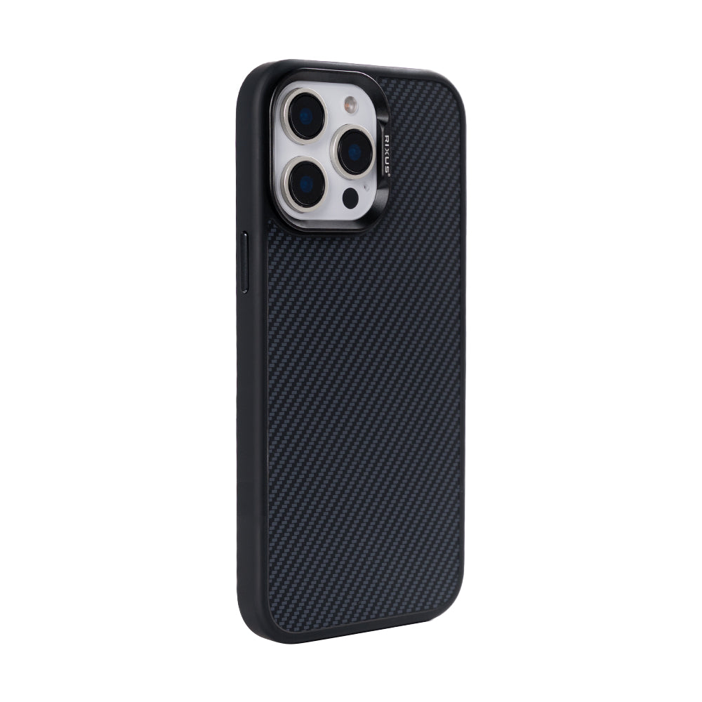 Rixus Mag Carbon With MagSafe Compatible For Apple iPhone 13 Pro Titanium Black