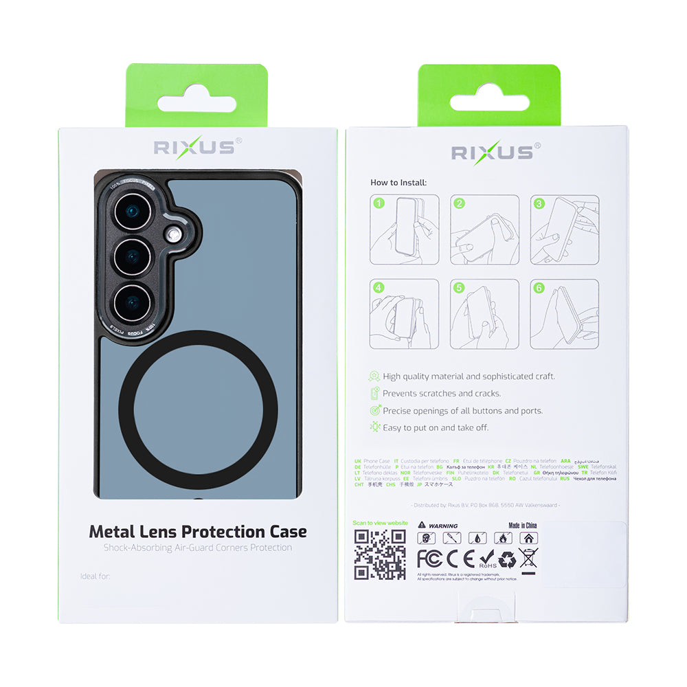 Rixus Classic 04 Case With MagSafe For Samsung Galaxy S25 Plus Black