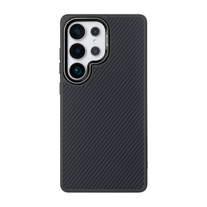 Rixus Mag Carbon With MagSafe Compatible For Samsung Galaxy S25 Ultra Titanium Black