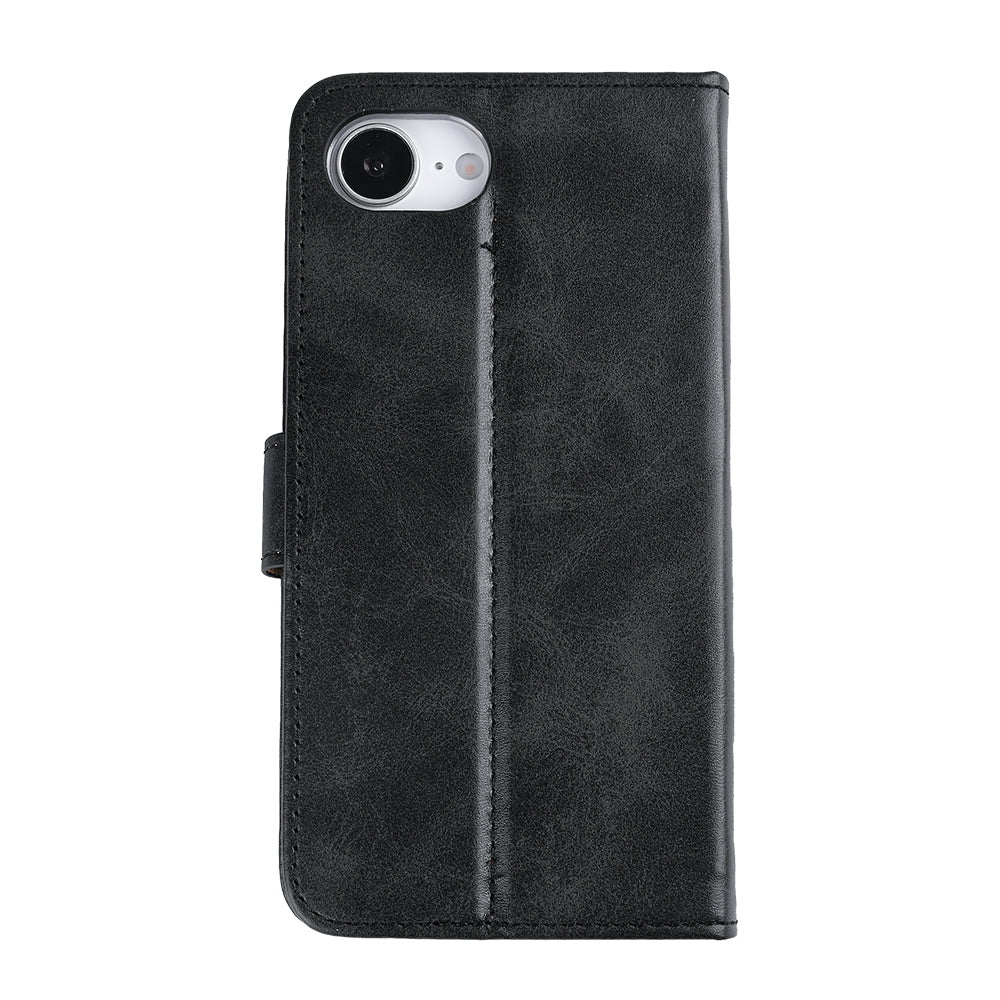 Rixus Bookcase For Apple iPhone 16e, 17e Black