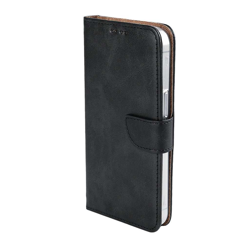 Rixus Bookcase For Apple iPhone 16e, 17e Black