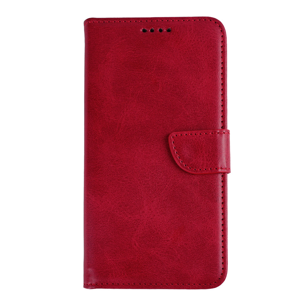 Rixus Bookcase For Apple iPhone 16e Dark Red