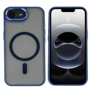 Rixus Classic 04 Case With MagSafe Compatible For Apple iPhone 16e Dark Blue
