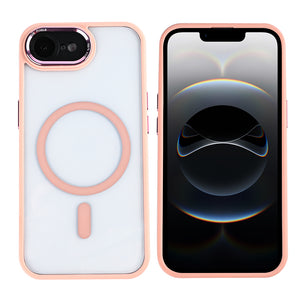 Rixus Classic 04 Case With MagSafe Compatible For Apple iPhone 16e Pink