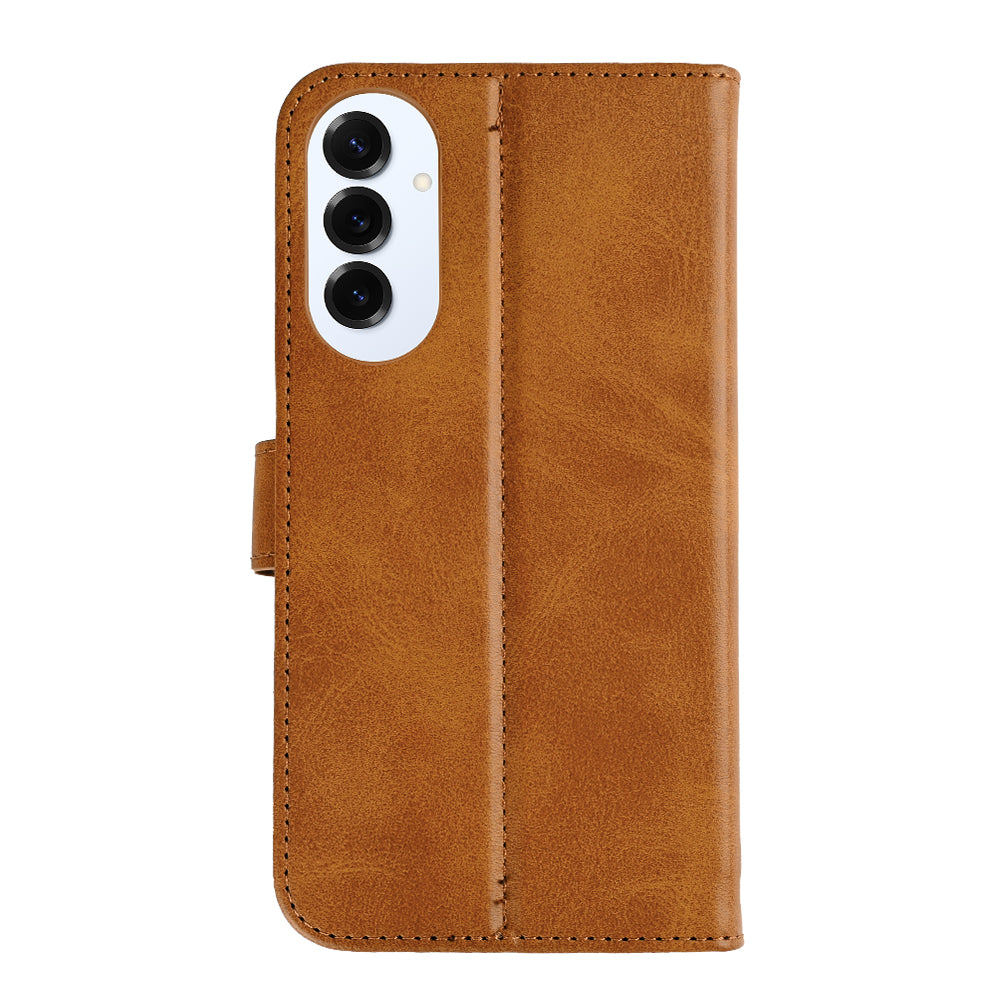 Rixus Bookcase For Samsung Galaxy S25 Edge Light Brown