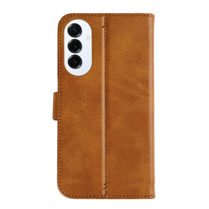 Rixus Bookcase For Samsung Galaxy S25 Edge Light Brown