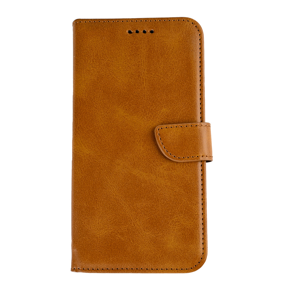 Rixus Bookcase For Samsung Galaxy S25 Edge Light Brown