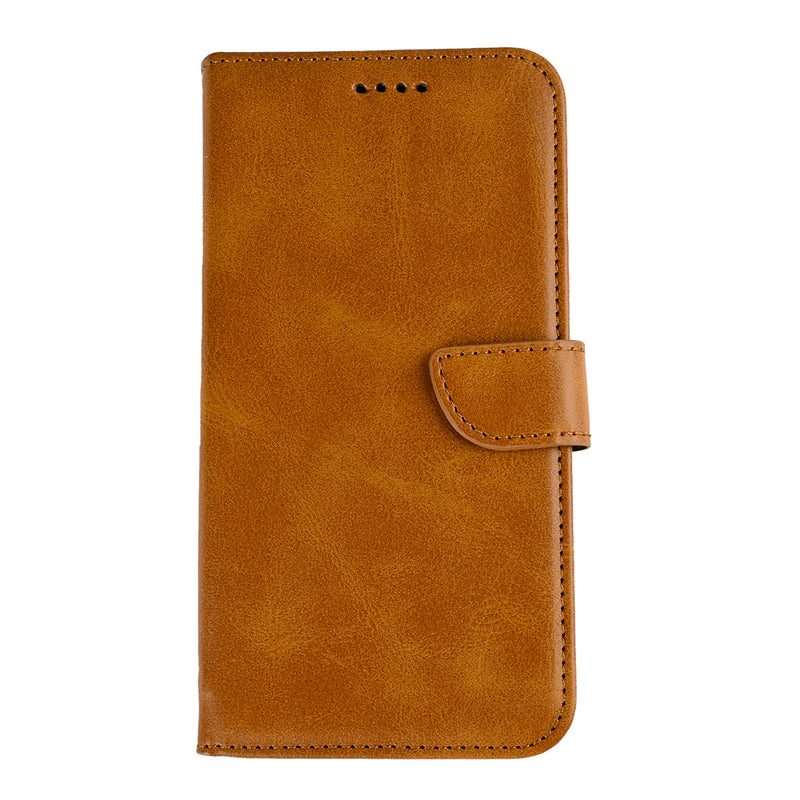 Rixus Bookcase For Samsung Galaxy S25 Edge Light Brown