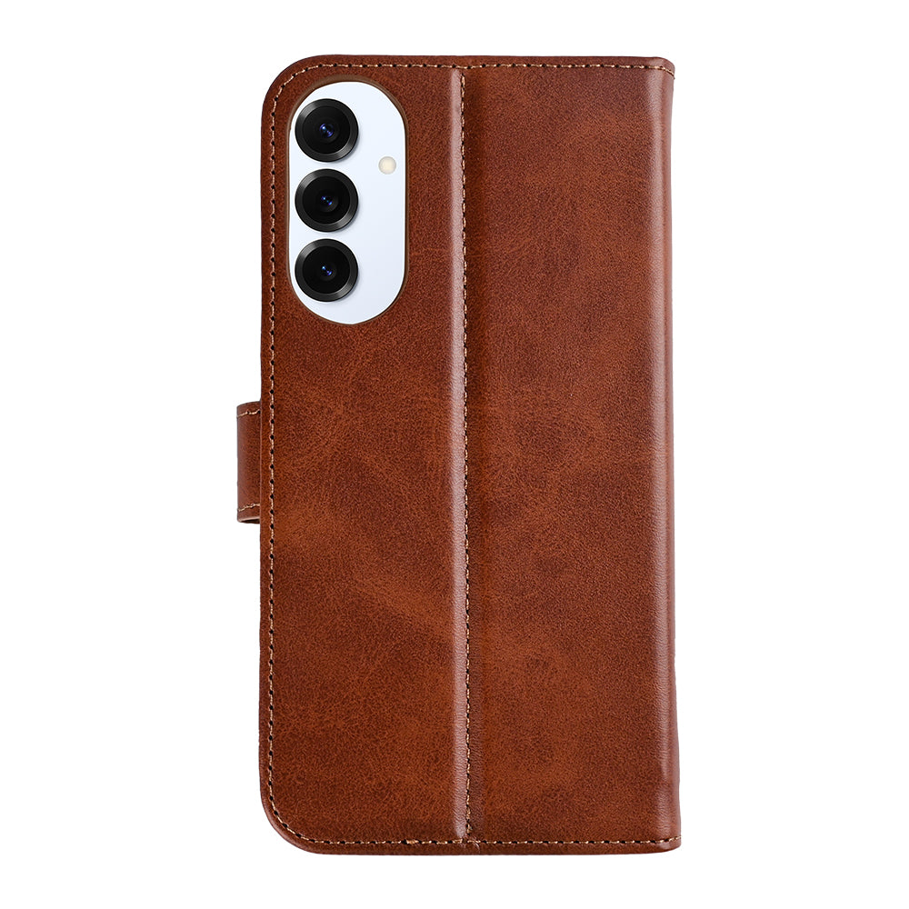 Rixus Bookcase For Samsung Galaxy S25 Edge Brown