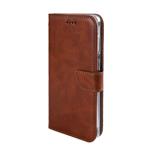 Rixus Bookcase For Samsung Galaxy S25 Edge Brown