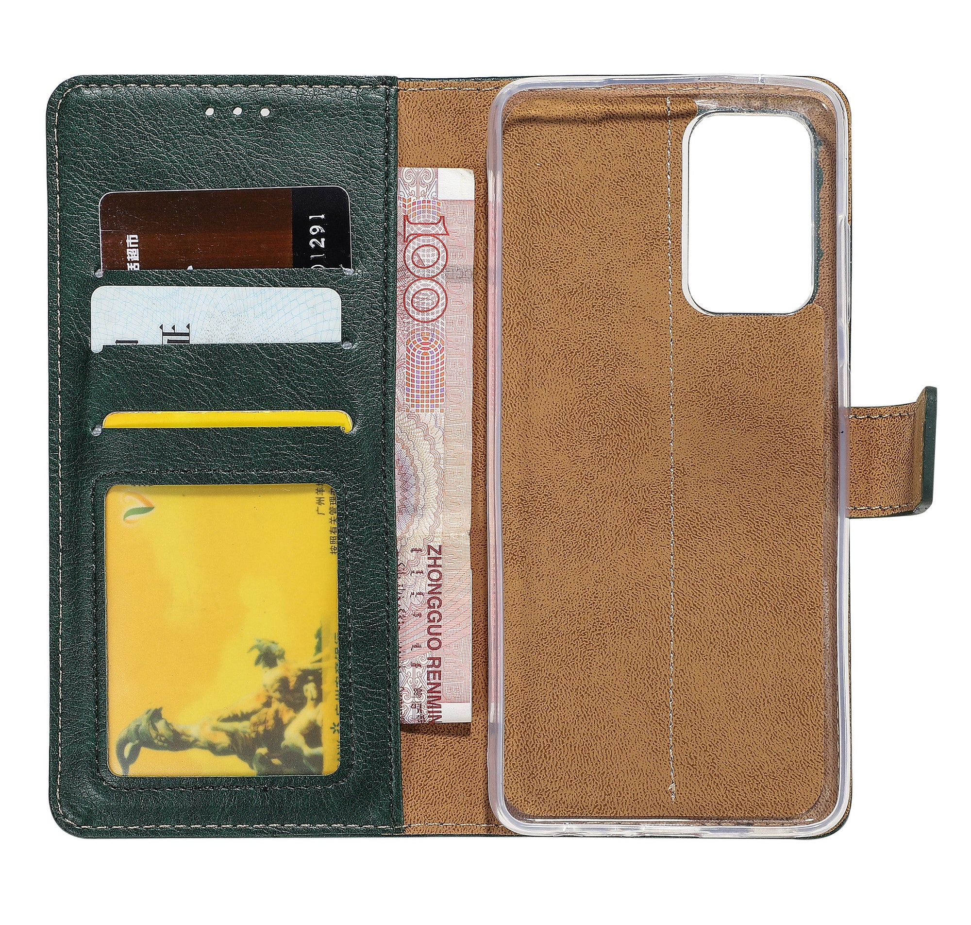 Rixus Bookcase For Apple iPhone 13 Dark Green