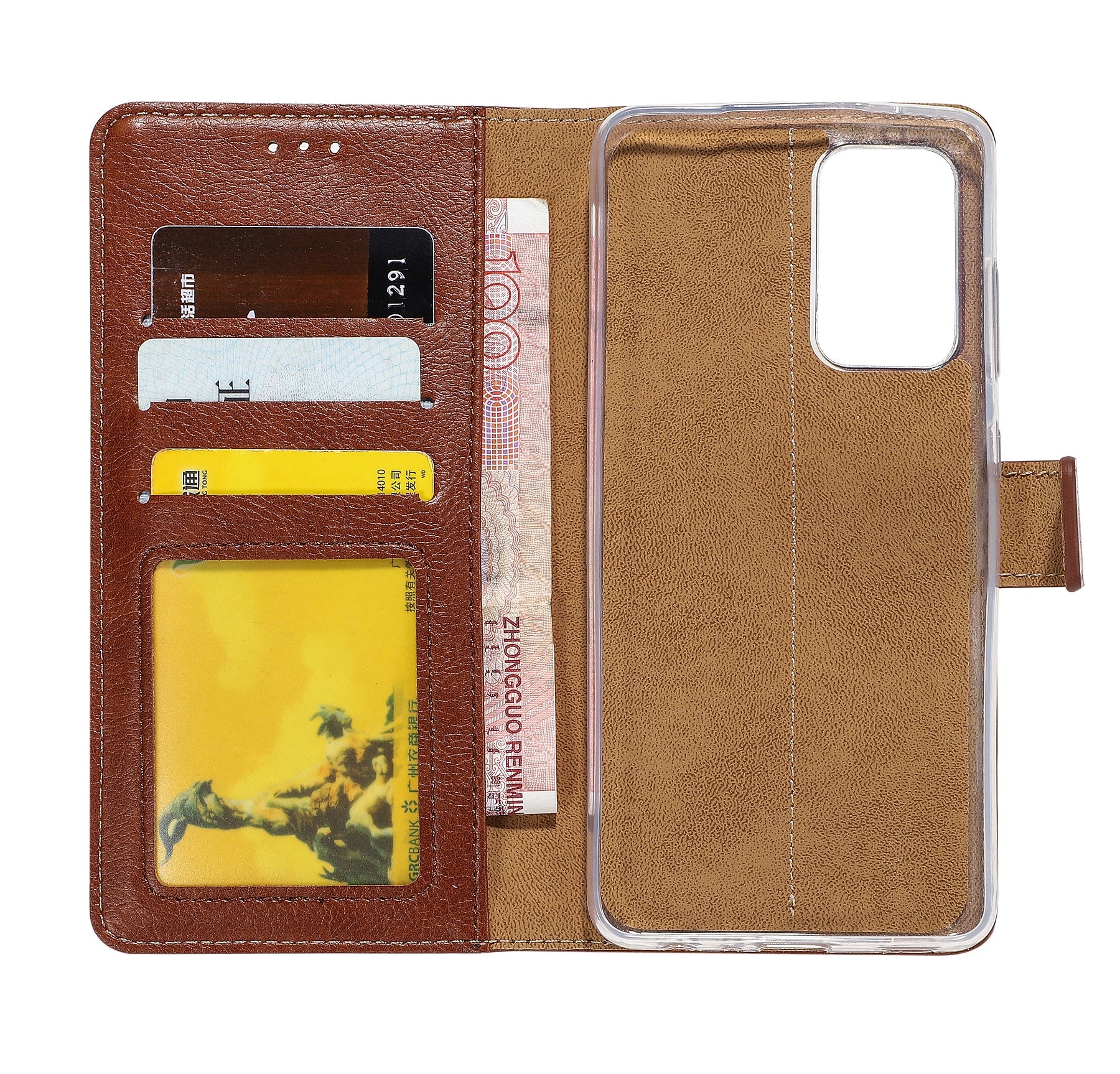 Rixus Bookcase For Apple iPhone 13 Pro Max Brown