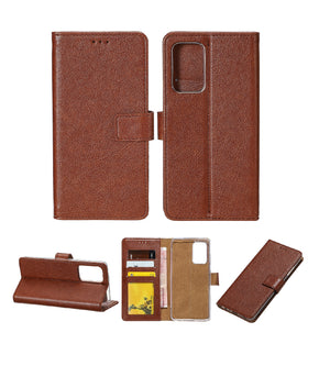 Rixus Bookcase For Apple iPhone 13 Pro Max Brown