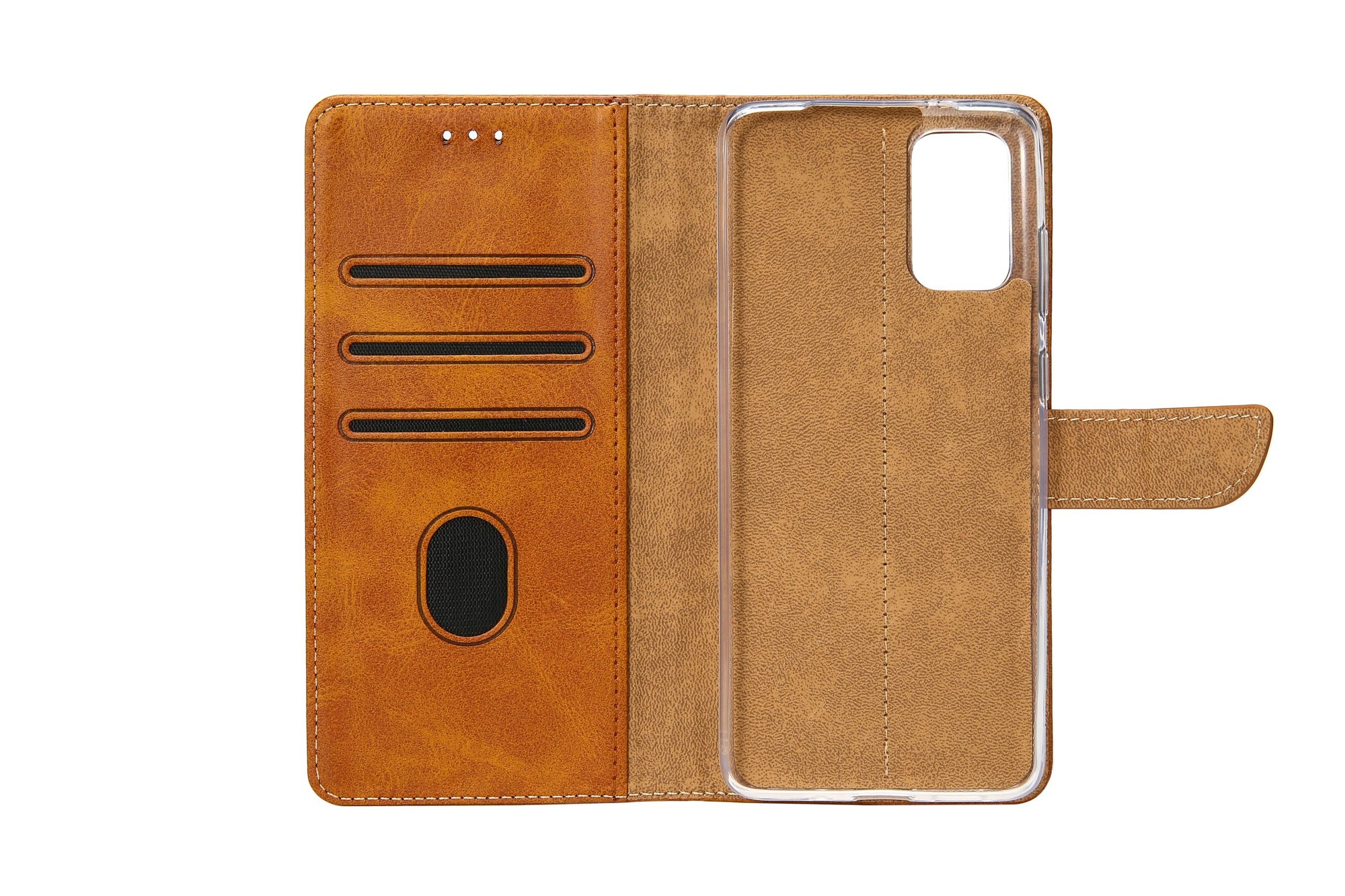 Rixus Bookcase For Apple iPhone 14 Plus Light Brown
