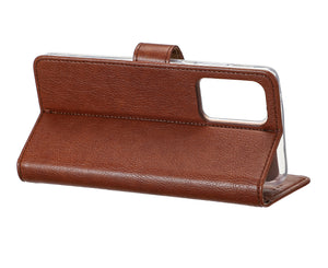 Rixus Bookcase For Samsung Galaxy A22 5G Brown