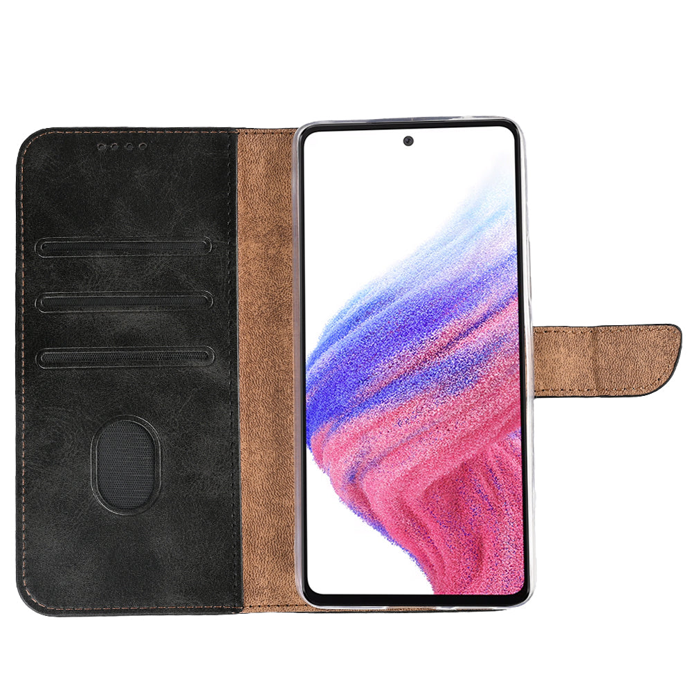 Rixus Bookcase For Samsung Galaxy A53 5G Black