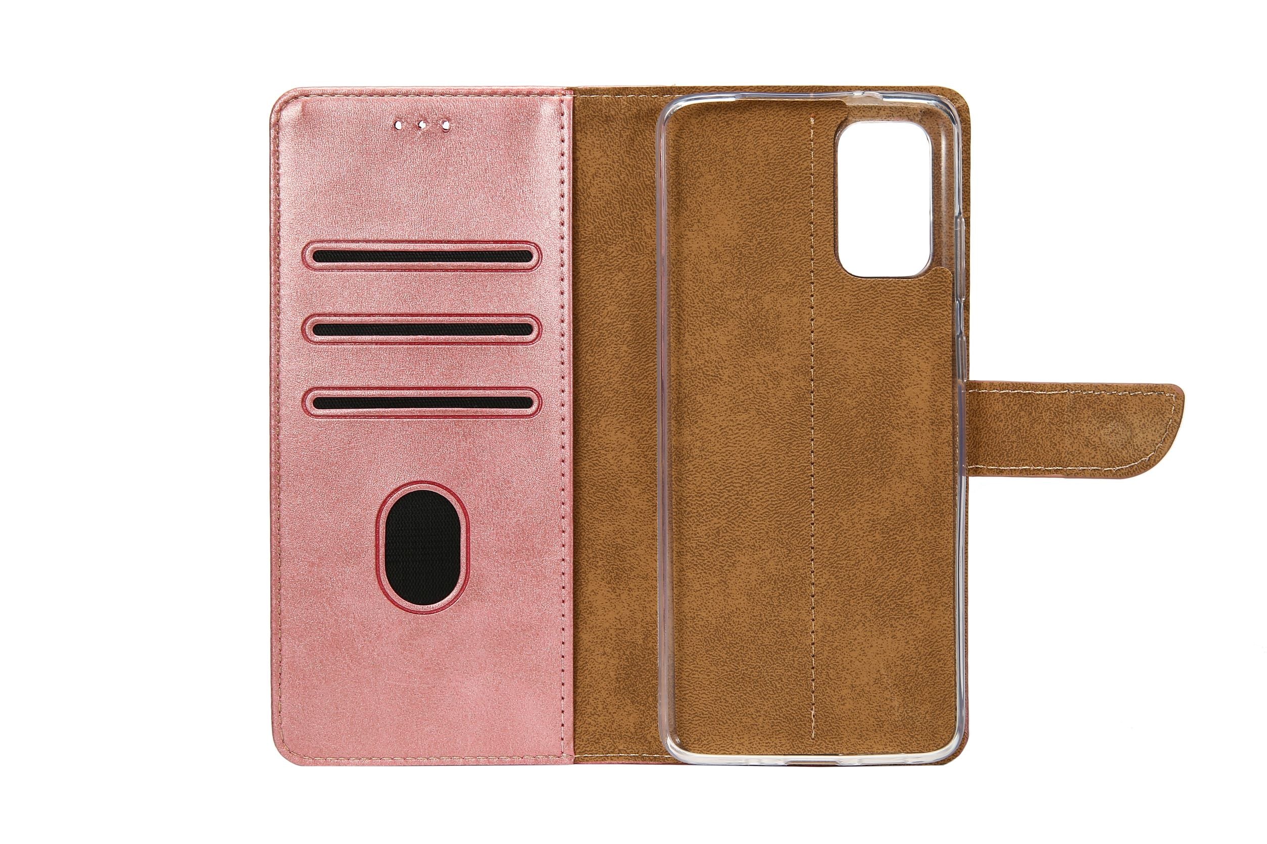 Rixus Bookcase For Samsung Galaxy S20 Plus 4G Pink