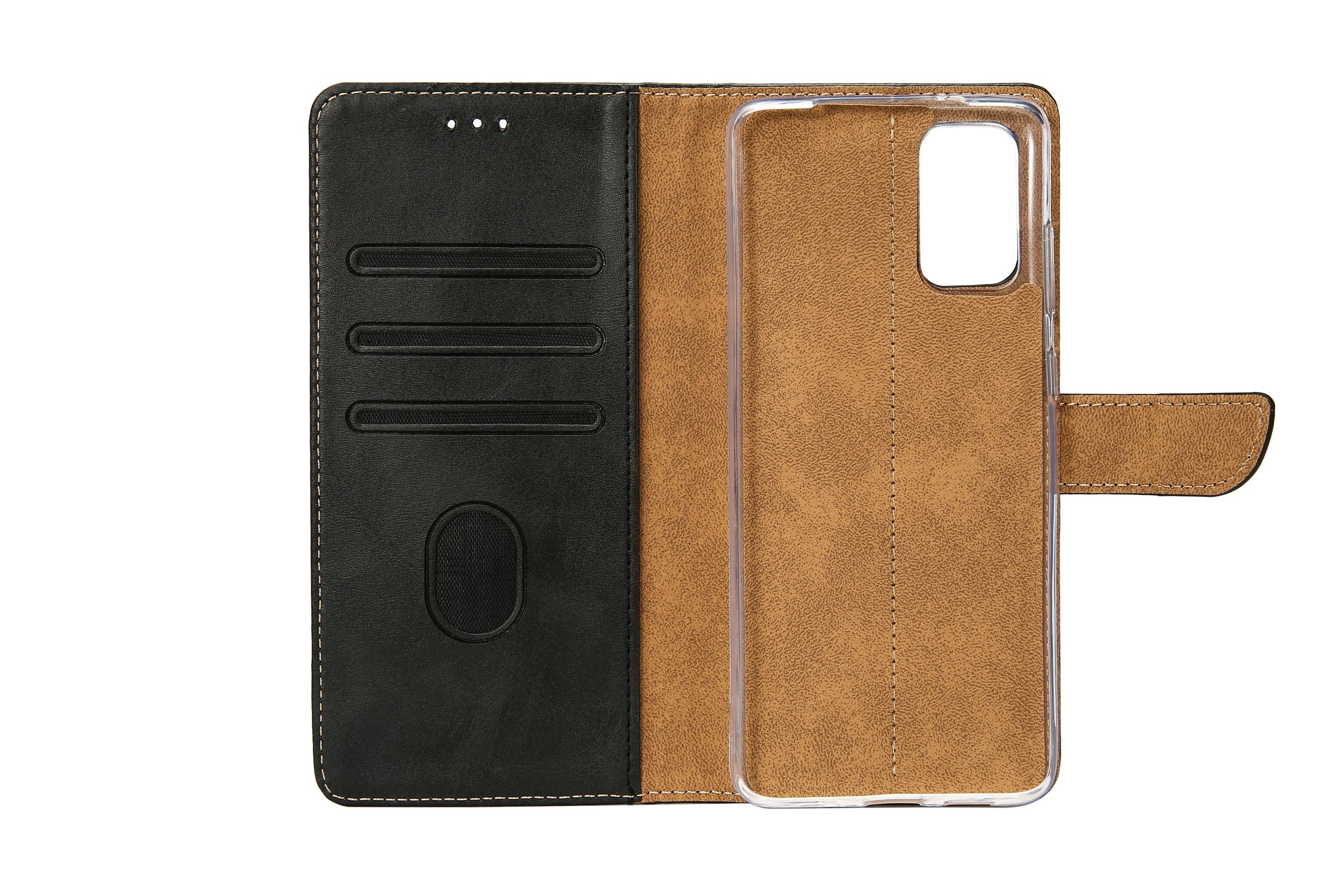 Rixus Bookcase For Samsung Galaxy S21 FE 5G Black