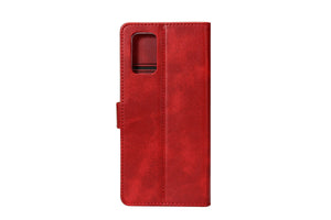 Rixus Bookcase For Samsung Galaxy S21 Plus 5G Dark Red