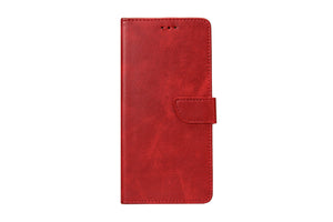 Rixus Bookcase For Samsung Galaxy S21 Plus 5G Dark Red