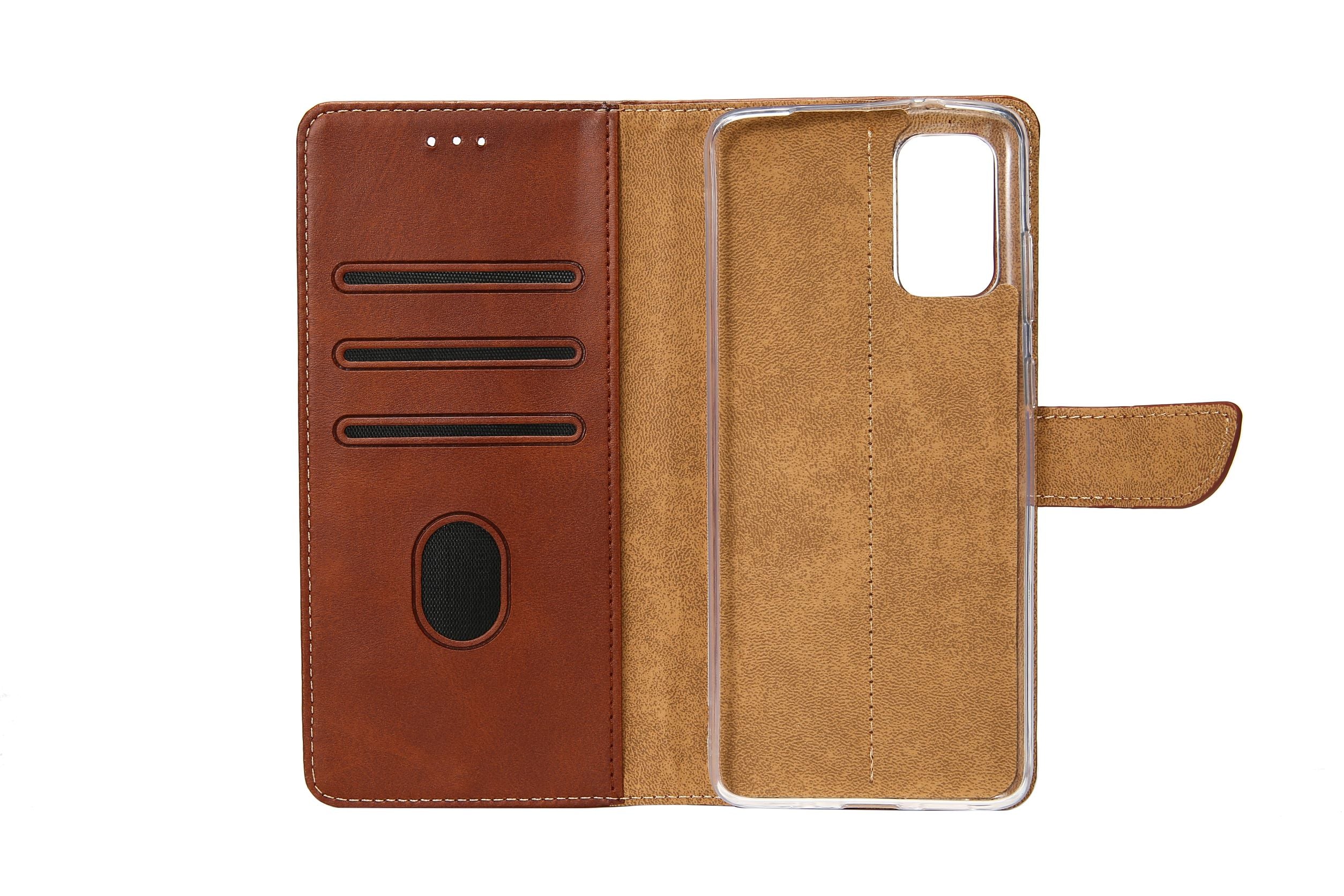 Rixus Bookcase For Samsung Galaxy S22 Plus 5G Brown