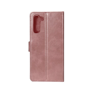 Rixus Bookcase For Samsung Galaxy S23 Pink