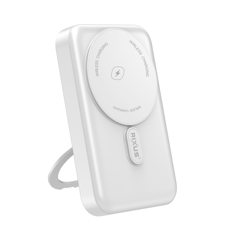 Rixus RXPB71A MagSafe Powerbank 10000mAh With Foldable Stand White