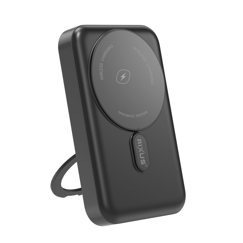 Rixus RXPB71B MagSafe Powerbank 10000mAh With Foldable Stand Black