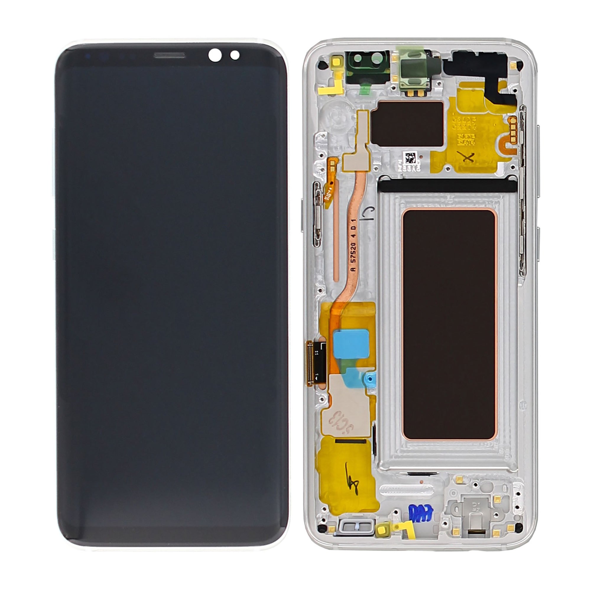 Samsung Galaxy S8 G950F Display And Digitizer With Frame Silver Service Pack