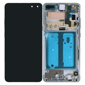 Samsung Galaxy S10 5G G977B Display And Digitizer With Frame Crown Silver Service Pack