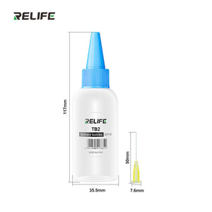 RELIFE TB2 50ML Empty Plastic Flux Alcohol Bottle With Needle Tip