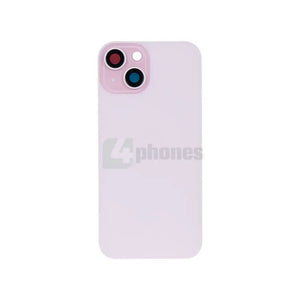 For Apple iPhone 15 Plus Back Glass Without NFC Enlarged Camera Frame Pink Compatible Back covers