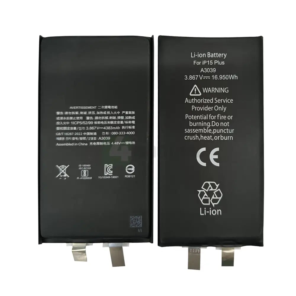 For Apple iPhone 15 Plus Battery (Spot Welding Required) No BMS/IC OEM Batteries