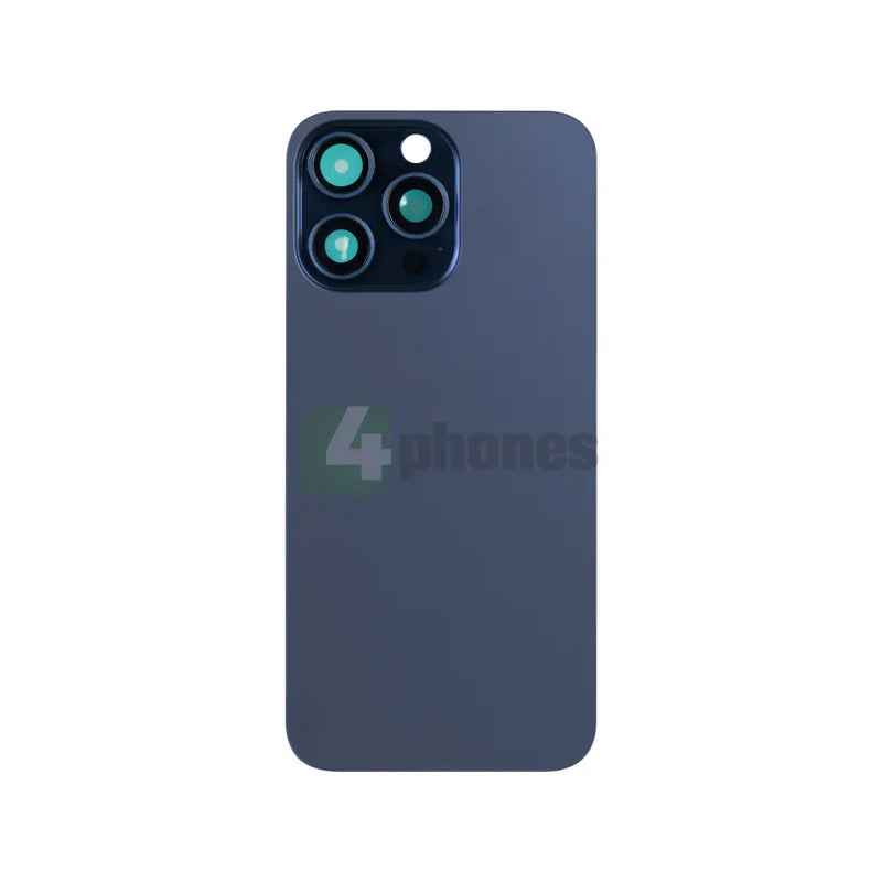 For Apple iPhone 15 Pro Back Glass Without NFC Enlarged Camera Frame Blue Titanium Compatible Back covers