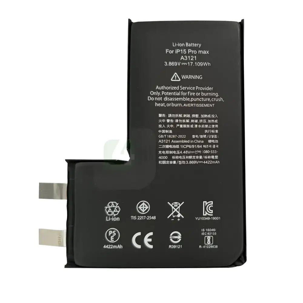 For Apple iPhone 15 Pro Max Battery (Spot Welding Required) No BMS/IC OEM Batteries