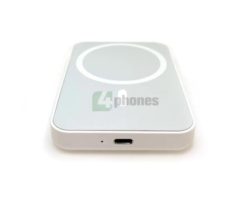 For iPhone 12 13 14 15 16 17 Series Battery Pack Magnetic Charging 5W White Powerbank