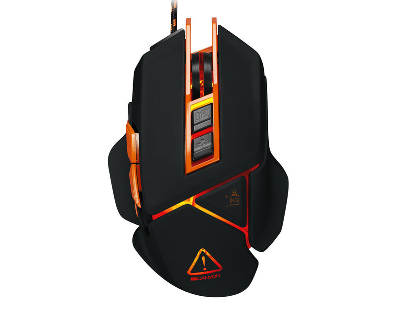 Canyon Gaming Mouse GM-6 Hazard LED 9 Buttons Black Orange