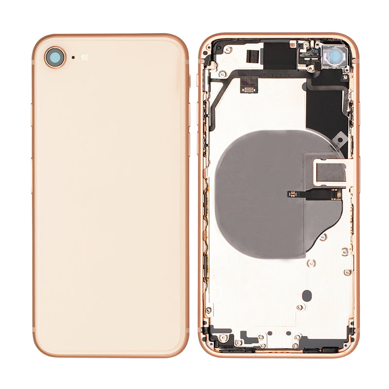 For iPhone 8 Back Housing Incl All Small Parts Without Battery And Back Camera Gold