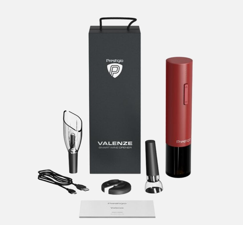 Prestigio Valenze Electric Wine Opener Red