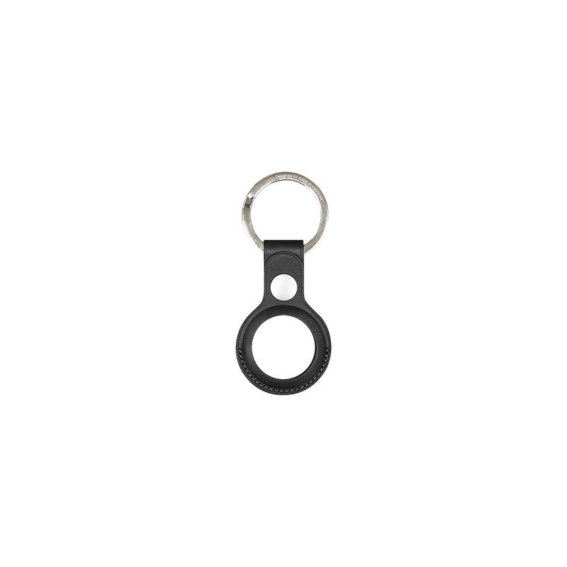 For Apple AirTag Leather Key Ring Black (Compatible)