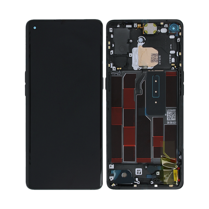 Oppo Reno 4 Pro 5G CPH2089 Display And Digitizer With Frame Space Black Original