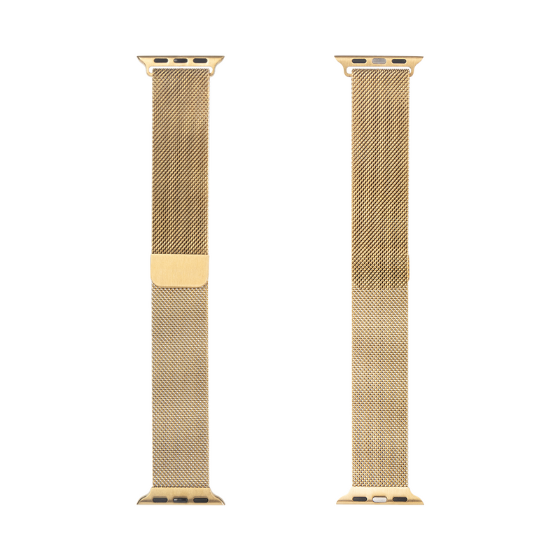 For Apple Watch 42mm, 44mm, 45mm, 49mm Milanese Loop Band Gold