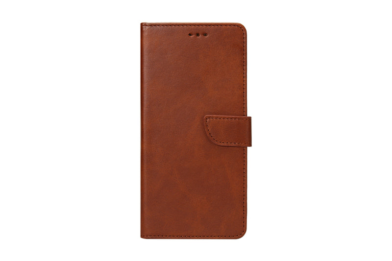 Rixus Bookcase For iPhone 15 Plus Brown