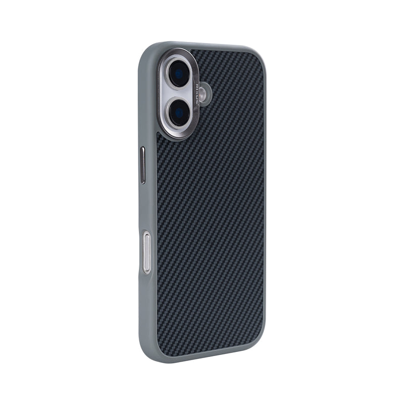 Rixus Mag Carbon With MagSafe For iPhone 16 Titanium Grey