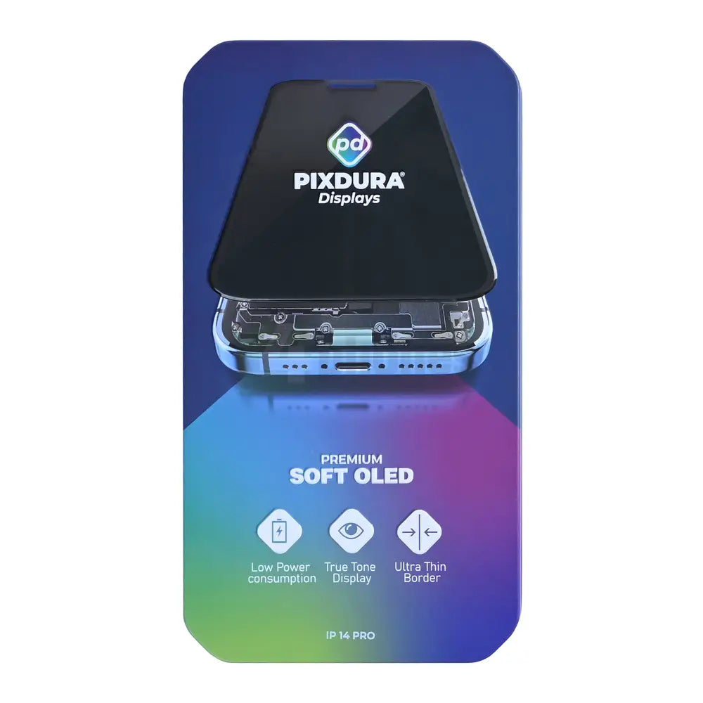 PIXDURA For iPhone 14 Pro Display And Digitizer Soft-OLED Premium (IC Removable) (120Hz) Screens and Displays