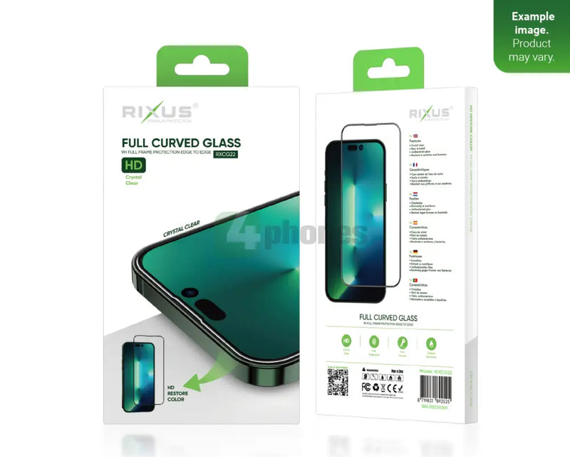 Rixus Clear HD Full Curved Edge Tempered Glass For Apple iPhone 14 13 13 Pro 16e Screenprotector