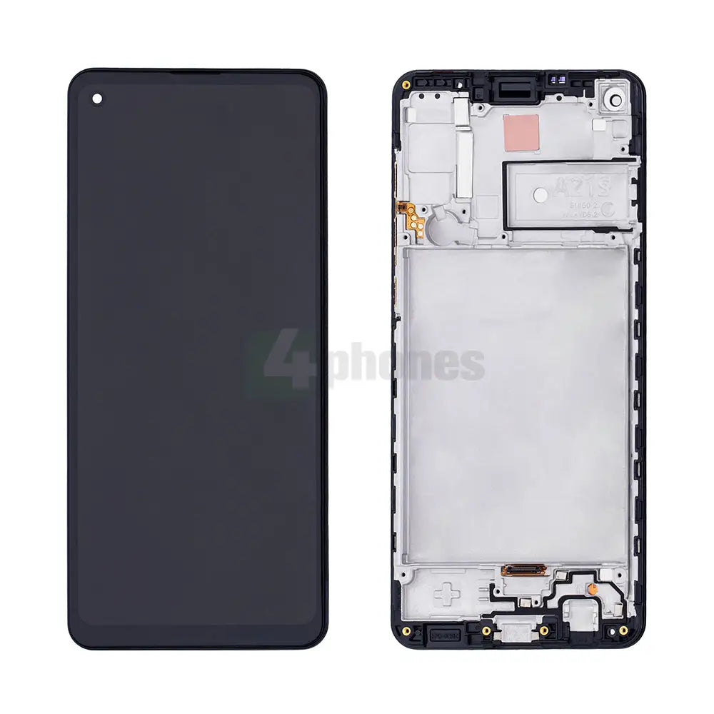 Samsung Galaxy A21s A217F Display And Digitizer With Frame Black Service Pack Screens and Displays
