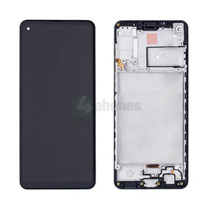 Samsung Galaxy A21s A217F Display And Digitizer With Frame Black Service Pack Screens and Displays